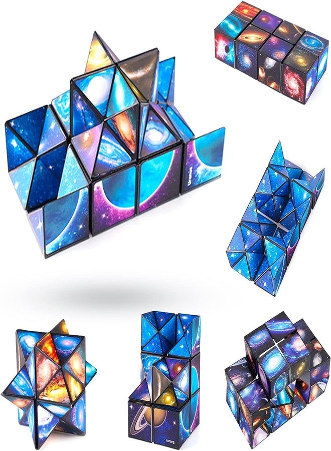 URM مكعب يو آر إم السحري المتغير الشكل - مكعب مغناطيسي ممتع - مكعب تسلية ذهني - لعبة ممتعة لتحدي العقل - يتحول المكعب المغناطيسي إلى أكثر من 70 شكلاً - Image 2